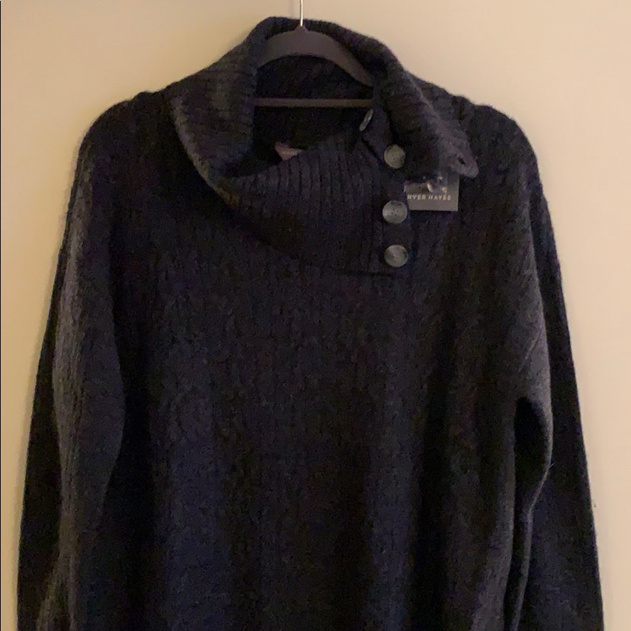 Button Turtle Neck Sweater